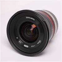 Used Samyang 12mm f/2 NCS CS Ultra Wide Lens Fujifilm X Black