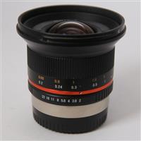 Used Samyang 12mm f/2 NCS CS Ultra Wide Lens Fujifilm X Black