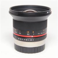 Used Samyang 12mm f/2 NCS CS Ultra Wide Lens Fujifilm X Black