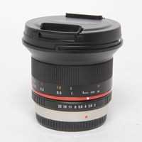 Used Samyang 12mm f/2 NCS CS Ultra Wide Lens Micro Four Thirds Black