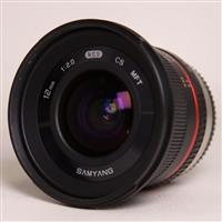 Used Samyang 12mm f/2 NCS CS Ultra Wide Lens Micro Four Thirds Black