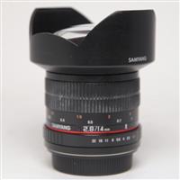 Used Samyang 14mm f/2.8 ED AS IF UMC Ultra Wide Angle Lens Canon EF