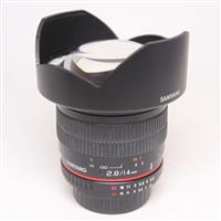 Used Samyang 14mm f/2.8 ED AS IF UMC Ultra Wide Angle Lens Nikon F