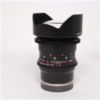 Used Samyang 14mm T3.1 VDSLR MK2 Cine Lens Sony E Mount