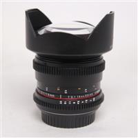 Used Samyang 14mm T3.1 VDSLR ED AS IF UMC II Cine Lens Canon EF