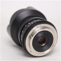 Used Samyang 14mm T3.1 VDSLR ED AS IF UMC II Cine Lens Canon EF