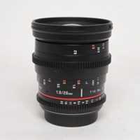 Used Samyang 20mm T1.9 VDSLR ED AS IF UMC Cine Lens Canon EF