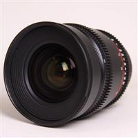 Used Samyang 16mm T2.2 VDSLR ED AS UMC CS II Cine Lens Canon EF