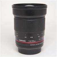Used Samyang 24mm f/1.4 ED AS IF UMC Wide Angle Lens Canon EF