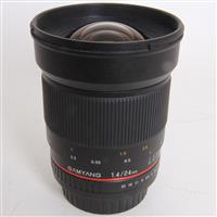 Used Samyang 24mm f/1.4 ED AS IF UMC Wide Angle Lens Canon EF