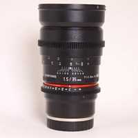 Used Samyang 35mm T1.5 VDSLR AS UMC II Cine Lens Sony E