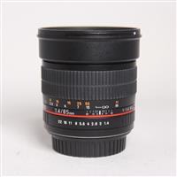 Used Samyang 85mm f/1.4 AS IF UMC Aspherical Lens Canon EF