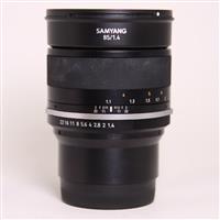 Used Samyang 85mm f/1.4 MK2 lens - Sony E-mount