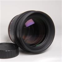 Used Samyang 85mm T1.5 VDSLR AS IF UMC II Cine Lens Nikon F