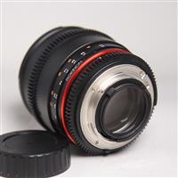Used Samyang 85mm T1.5 VDSLR AS IF UMC II Cine Lens Nikon F