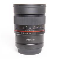 Used Samyang MF 85mm f/1.4 Lens Canon RF Mirrorless