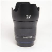 Used Zeiss Milvus 35mm f/2 Distagon T* ZF.2 Standard Prime Lens Nikon F