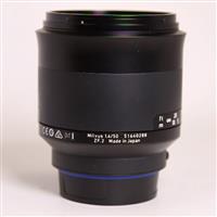 Used Zeiss Milvus 50mm f/1.4 Distagon T* ZF.2 Lens Nikon F