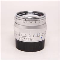 Used Zeiss C Sonnar T* 50mm f/1.5 ZM Lens Silver Leica M