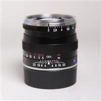 Used Zeiss Planar T* 50mm f/2 ZM Lens Black Leica M