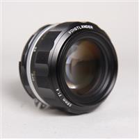 Used Voigtlander 58mm f/1.4 SL II-S Nokton Lens Black Nikon F Mount