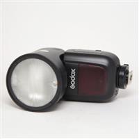 Used Godox V1O round camera flash for Olympus