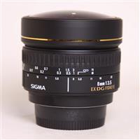 Used Sigma 8mm f/3.5 EX DG Circular Fisheye Lens Nikon F