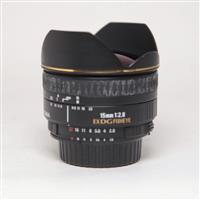 Used Sigma 15mm f/2.8 EX DG Diagonal Fisheye Lens Nikon F