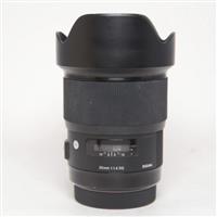 Used Sigma 20mm f/1.4 DG HSM Art Lens Canon EF