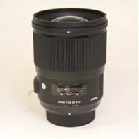 Used Sigma 28mm f/1.4 lens DG HSM Art Nikon mount