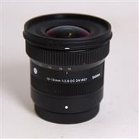 Used Sigma 10-18mm f/2.8 DC DN Contemporary Lens for Fujifilm X