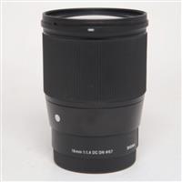 Used Sigma 16mm f/1.4 DC DN Contemporary Lens Sony E