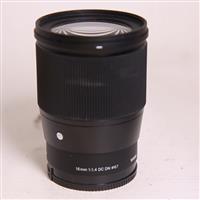 Used Sigma 16mm f/1.4 DC DN Contemporary Lens Sony E