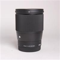Used Sigma 16mm f/1.4 DC DN Contemporary Lens Sony E