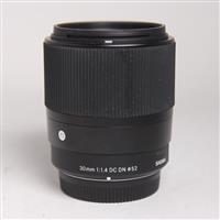 Used Sigma 30mm f/1.4 DC DN Contemporary Lens Micro Four Thirds