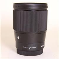 Used Sigma 16mm f/1.4 DC DN Contemporary Lens for Fujifilm X Mount