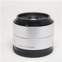 Used Sigma 30mm f/2.8 DN - Sony E-Mount - Silver