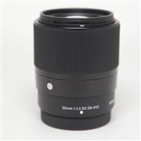 Used Sigma 30mm f/1.4 DC DN Contemporary Lens for Fujifilm X Mount