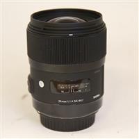 Used Sigma 35mm f/1.4 DG HSM Art Lens Canon EF