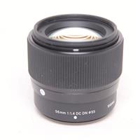 Used Sigma 56mm f/1.4 DC DN Contemporary Lens for Fujifilm X Mount