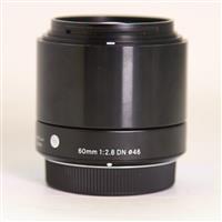 Used Sigma 60mm lens  f/2.8 DN - Black - Micro Four Thirds