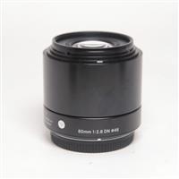 Used Sigma 60mm lens  f/2.8 DN - Black - Micro Four Thirds