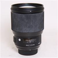 Used Sigma 85mm f/1.4 DG HSM Art Lens Nikon F