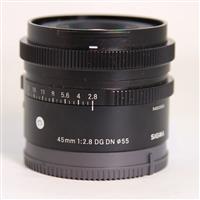 Used Sigma 45mm f/2.8 DG Contemporary Lens Black for Sony  E Mount