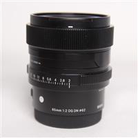 Used Sigma 65mm f/2 DG Contemporary Lens Black for Sony E