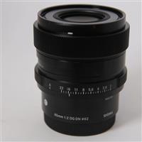 Used Sigma 65mm f/2 DG Contemporary Lens Black for Sony E