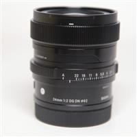 Used Sigma 24mm f/2 DG Contemporary Lens Black for L Mount
