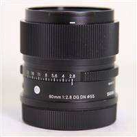 Used Sigma 90mm f/2.8 DG Contemporary Lens Black for L Mount