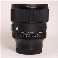 Used Sigma 85mm f/1.4 DG DN Art Lens Sony E