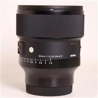 Used Sigma 85mm f/1.4 DG DN Art Lens Sony E
